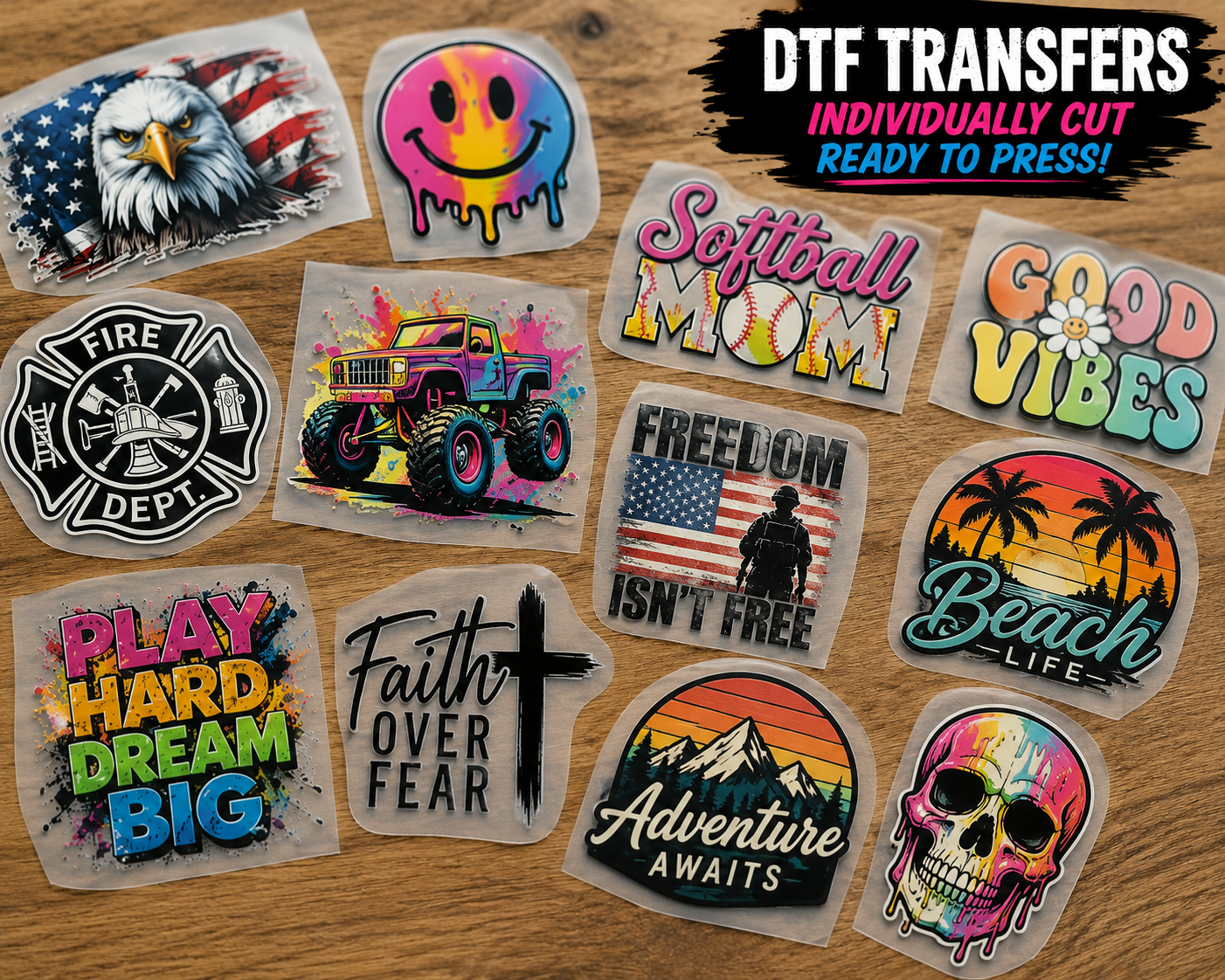 DTF Transfers by Size