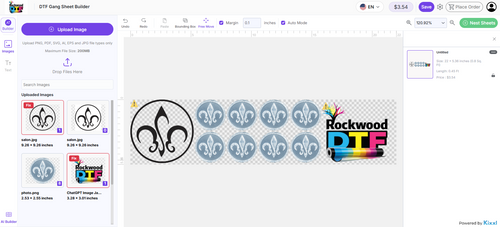 DTF Gang Sheet Builder